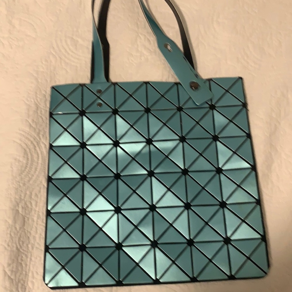 BAO BAO teal bag.